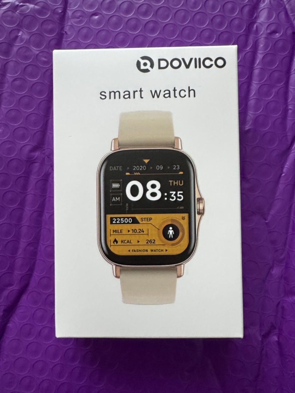 Smartwatch with Rose Gold - Fashion Fitness Tracker